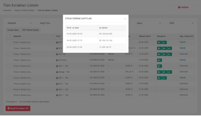 Evrak Görülme Rapor Bilgisi