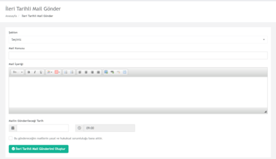 Akıllı e-Posta (İleri Tarihli Mail)