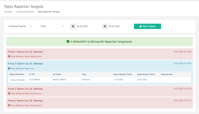 İş Görmezlik Toplu Sorgulama