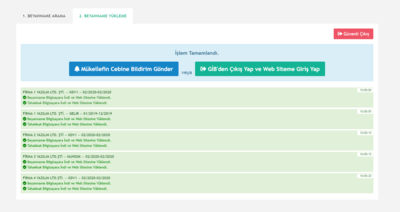 Vergi-SGK Evraklarını Aktarma